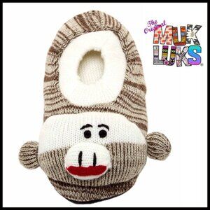 NEW MUK LUKS Sock Monkey Slipper - Brown Tweed